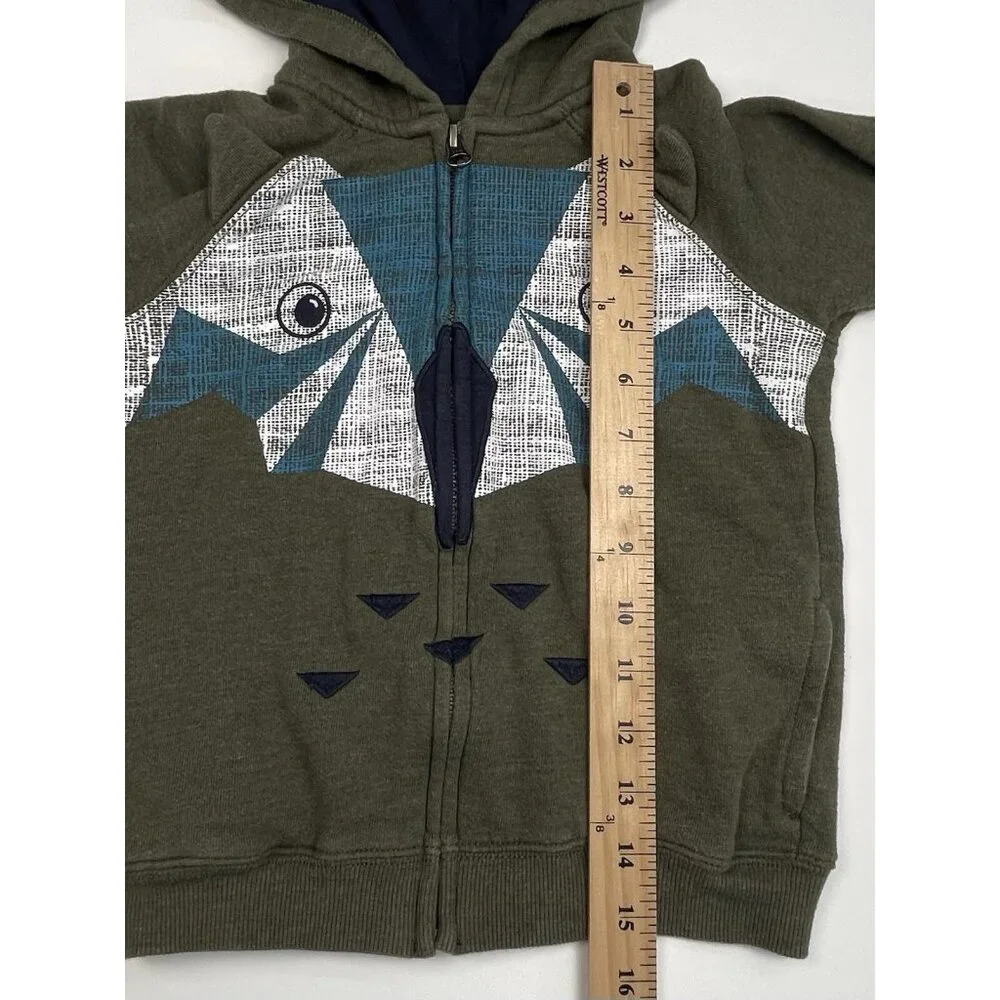 GYMBOREE Toddler Boy 3T Green Fall 2016 Mountain Trail Owl Be Comfy HOODIE EUC